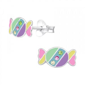 Kinderoorbellen regenboog snoepje pastel