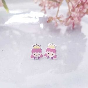 Kinderoorbellen "Pink hair princess"
