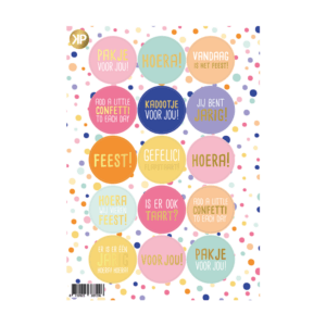 Stickervel - Confetti feest